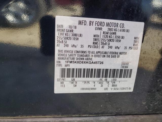 2019 FORD EXPLORER X - 1FM5K8D8XKGA45726