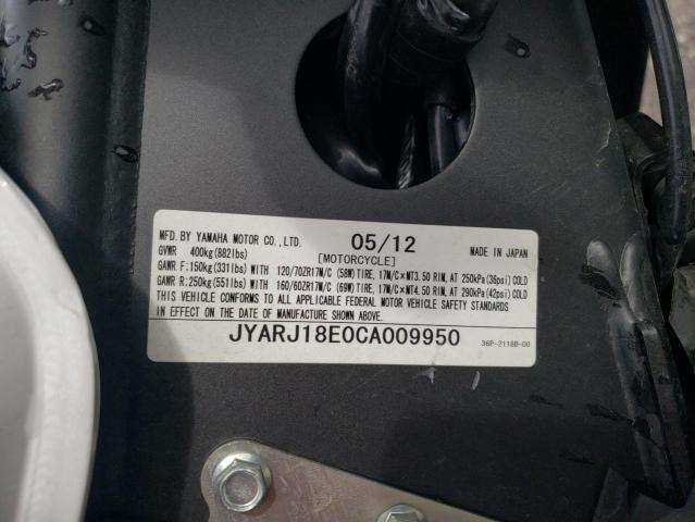2012 YAMAHA FZ6 R JYARJ18E0CA009950