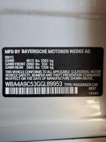 VIN WBA4A9C53GGL89953 2016 BMW 4 Series, 428 I Gran... no.12