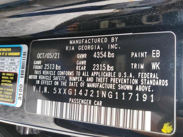 2022 KIA K5 LXS - 5XXG14J21NG117191