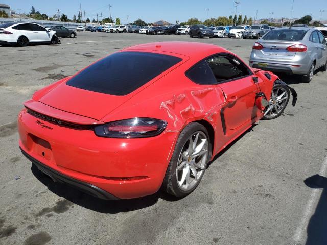 PORSCHE CAYMAN BAS 2019 red  gas WP0AA2A83KS260398 photo #4