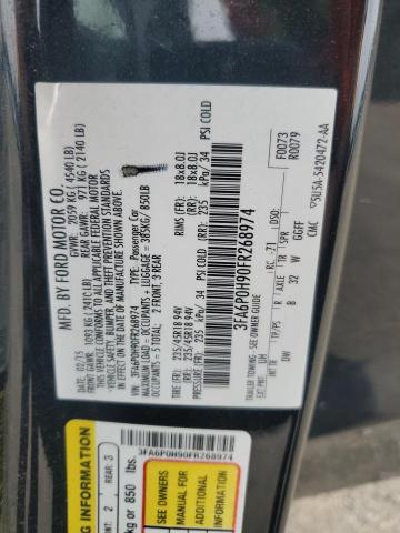 2015 FORD FUSION SE - 3FA6P0H90FR268974