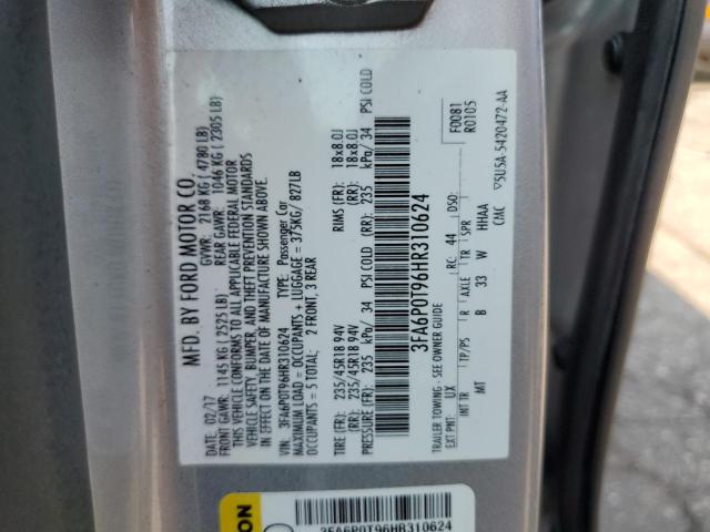 VIN 3FA6P0T96HR310624 2017 Ford Fusion, SE no.12