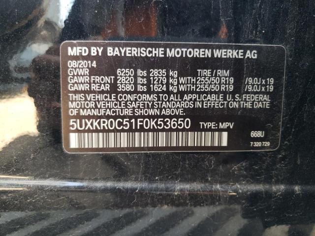 VIN 5UXKR0C51F0K53650 2015 BMW X5, Xdrive35I no.12