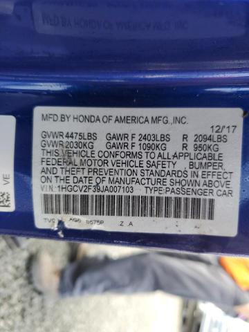 2018 HONDA ACCORD SPO - 1HGCV2F39JA007103