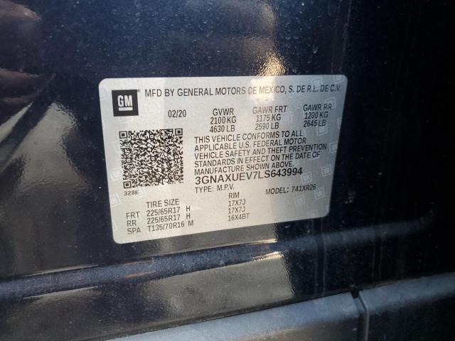 2020 CHEVROLET EQUINOX LT - 3GNAXUEV7LS643994