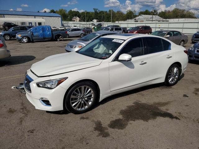 INFINITI Q50 LUXE 2022 white  gas JN1EV7BR7NM342351 photo #1