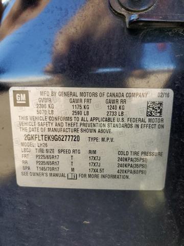 2016 GMC TERRAIN SL - 2GKFLTEK9G6277720