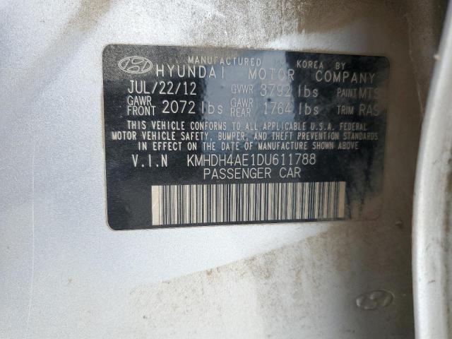 VIN KMHDH4AE1DU611788 2013 Hyundai Elantra, Gls no.12