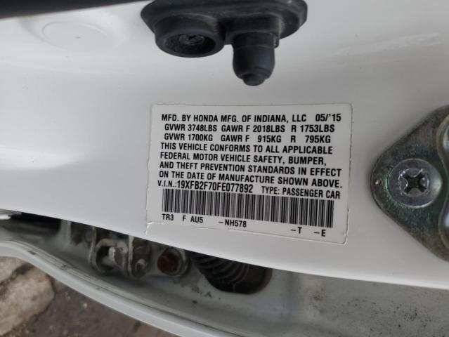 2015 HONDA CIVIC SE 19XFB2F70FE077892