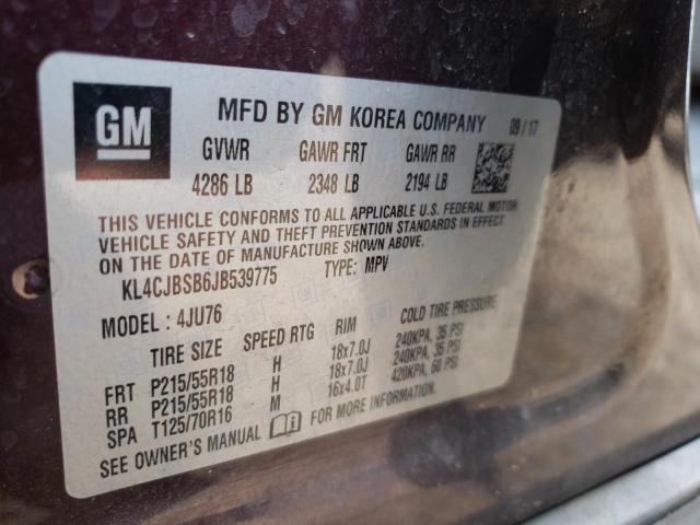 2018 BUICK ENCORE PRE - KL4CJBSB6JB539775