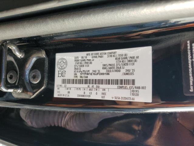 2018 FORD F150 SUPER - 1FTFW1E10JFD89186