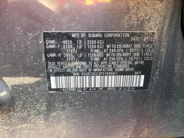 2023 SUBARU OUTBACK PR 4S4BTACC4P3168661