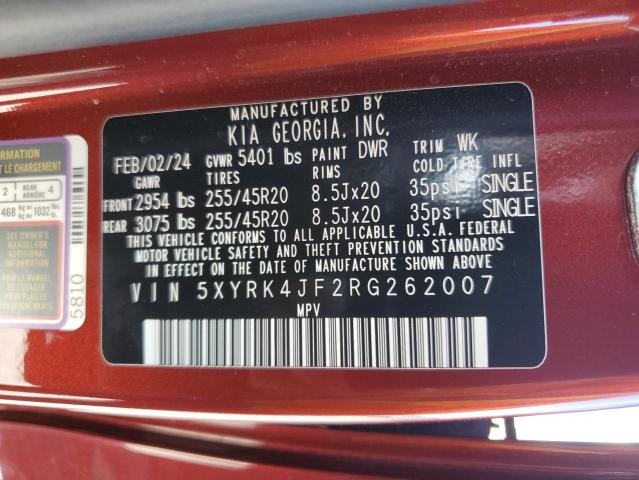 2024 KIA SORENTO SX - 5XYRK4JF2RG262007