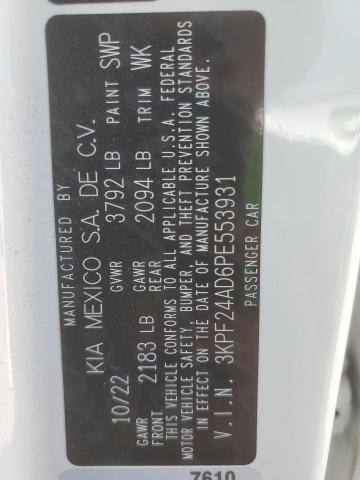 2023 KIA FORTE LX - 3KPF24AD6PE553931