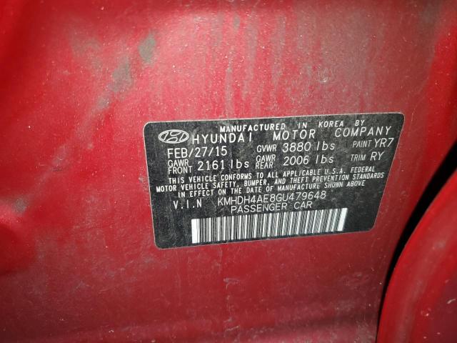 VIN KMHDH4AE8GU479648 2016 Hyundai Elantra, SE no.12