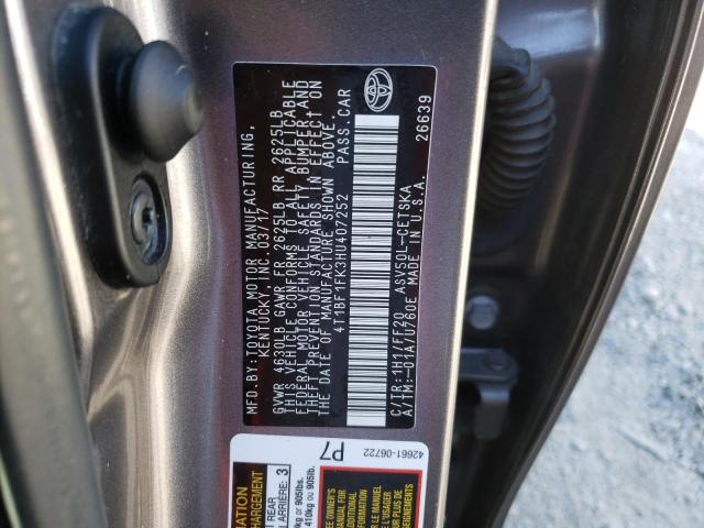 VIN 4T1BF1FK3HU407252 2017 Toyota Camry, LE no.12