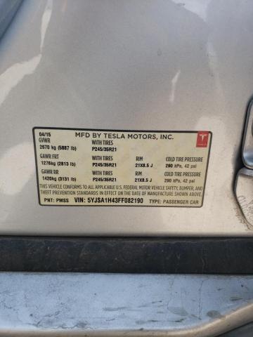 2015 TESLA MODEL S P8 5YJSA1H43FF082190