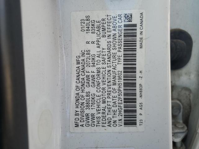 2023 HONDA CIVIC SPOR - 2HGFE2F50PH519602