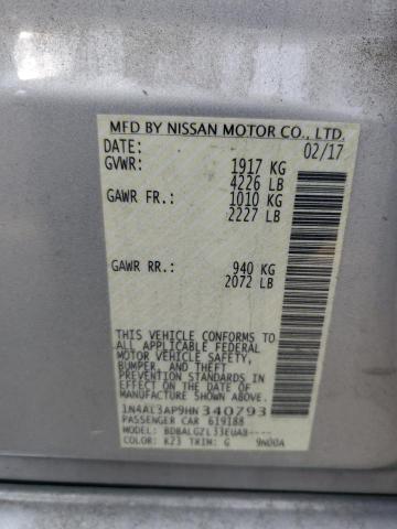 2017 NISSAN ALTIMA 2.5 - 1N4AL3AP9HN340793