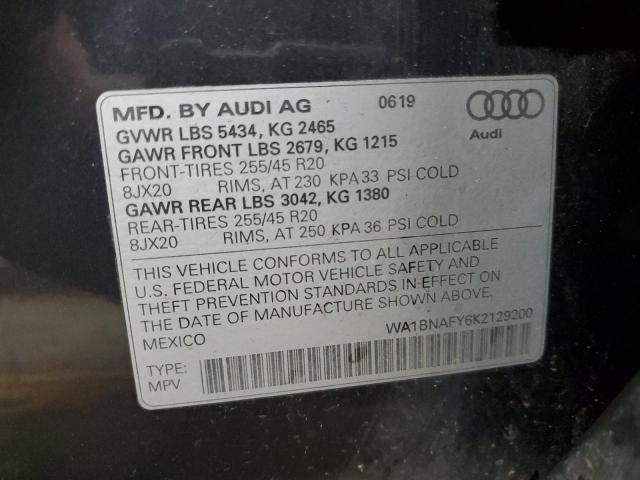 VIN WA1BNAFY6K2129200 2019 Audi Q5, Premium Plus no.13