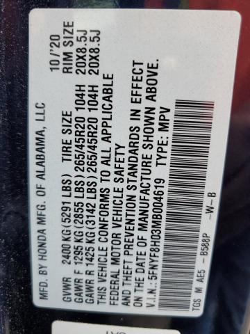 2021 HONDA PASSPORT E - 5FNYF8H03MB004619