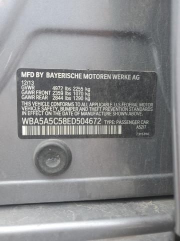 VIN WBA5A5C58ED504672 2014 BMW 5 Series, 528 I no.12