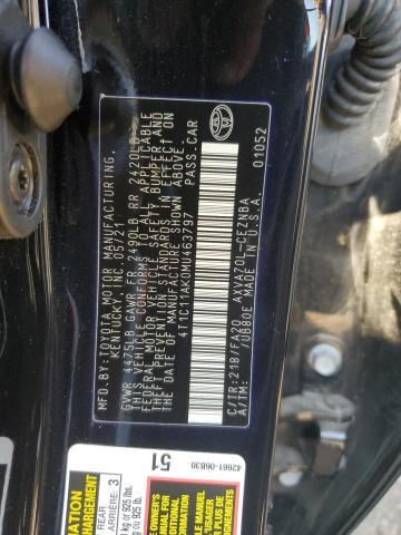 2021 TOYOTA CAMRY LE - 4T1C11AK0MU463797