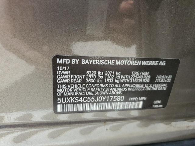 2018 BMW X5 XDRIVE3 - 5UXKS4C55J0Y17580