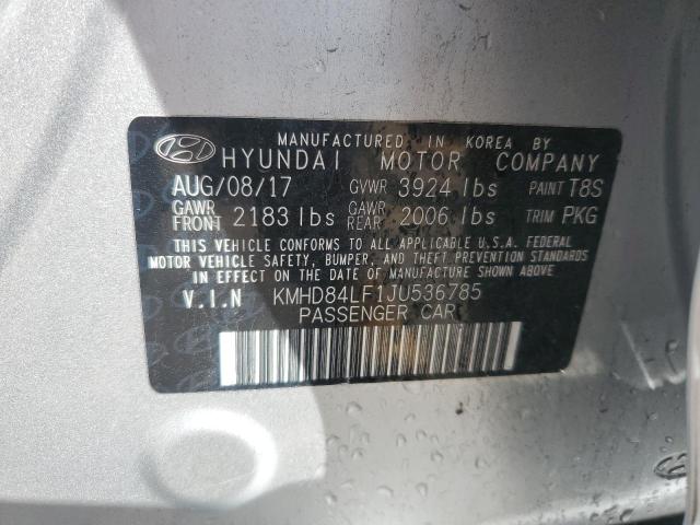 2018 HYUNDAI ELANTRA SE - KMHD84LF1JU536785