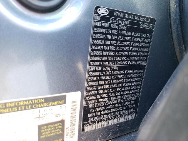 2018 LAND ROVER RANGE ROVE - SALYL2RX8JA768108
