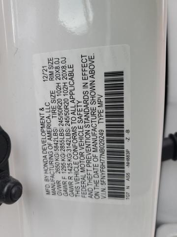 2022 HONDA PILOT BLAC - 5FNYF6H77NB029249