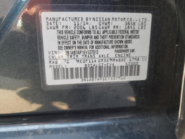 VIN 3N1AB7AP1EY337912 2014 Nissan Sentra, S no.12