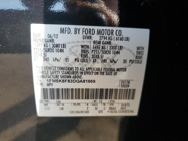 VIN 1FM5K8F83DGA81869 2013 Ford Explorer, Limited no.13