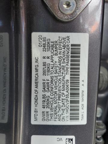 VIN 1HGCV3F55LA004709 2020 Honda Accord, Hybrid Exl no.13