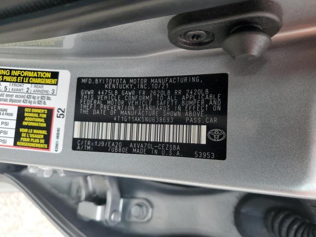 VIN 4T1G11AK5NU638693 2022 Toyota Camry, SE no.13