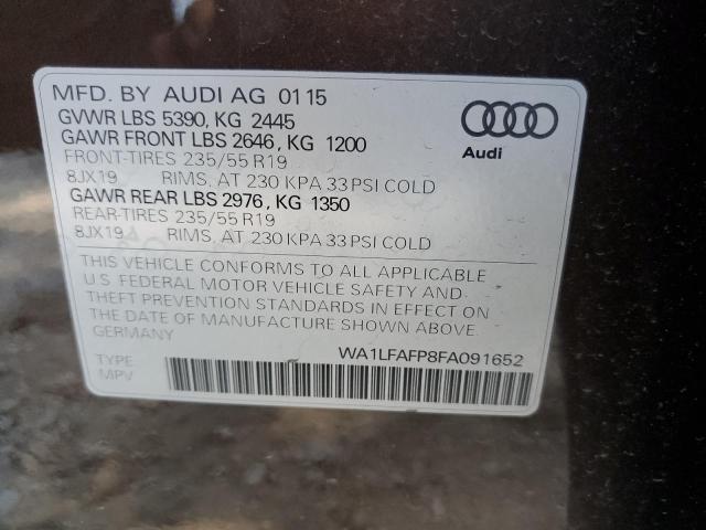 VIN WA1LFAFP8FA091652 2015 AUDI Q5 no.13