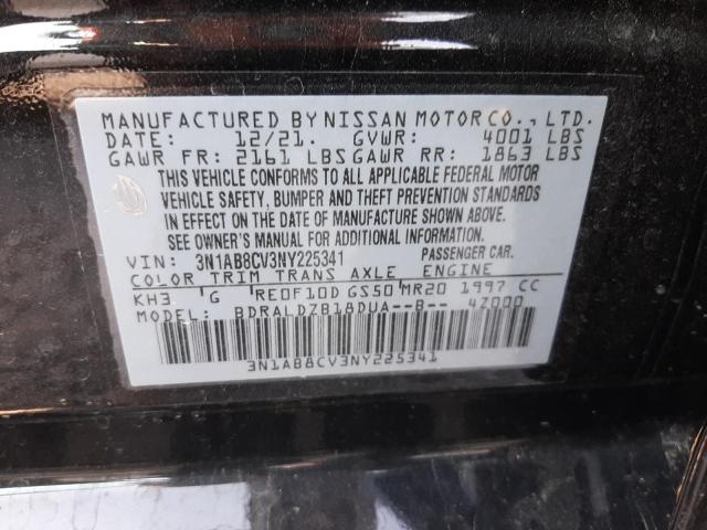 VIN 3N1AB8CV3NY225341 2022 NISSAN SENTRA no.12