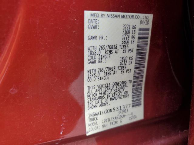 2018 NISSAN TITAN S - 1N6AA1EK0JN531377