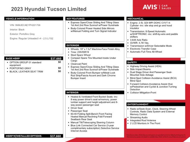 2023 HYUNDAI TUCSON LIM - 5NMJECAE1PH201756