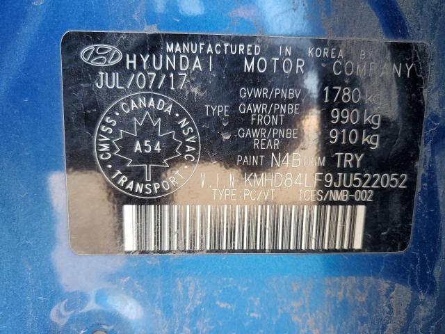 2018 HYUNDAI ELANTRA SE - KMHD84LF9JU522052