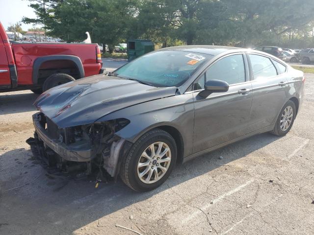 FORD FUSION S 2017 gray sedan 4d gas 3FA6P0G75HR162507 photo #1