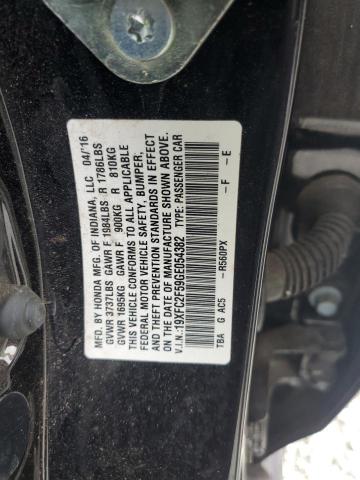 2016 HONDA CIVIC LX - 19XFC2F59GE054382