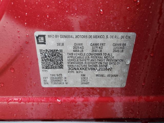 2019 CHEVROLET EQUINOX LT - 3GNAXKEV8KL211072