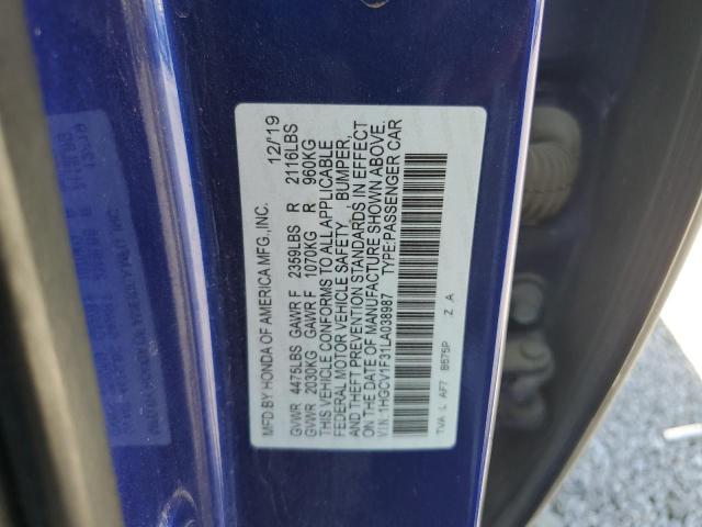 VIN 1HGCV1F31LA038987 2020 Honda Accord, Sport no.12