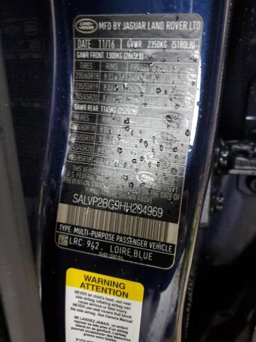 2017 LAND ROVER RANGE ROVE - SALVP2BG9HH204969