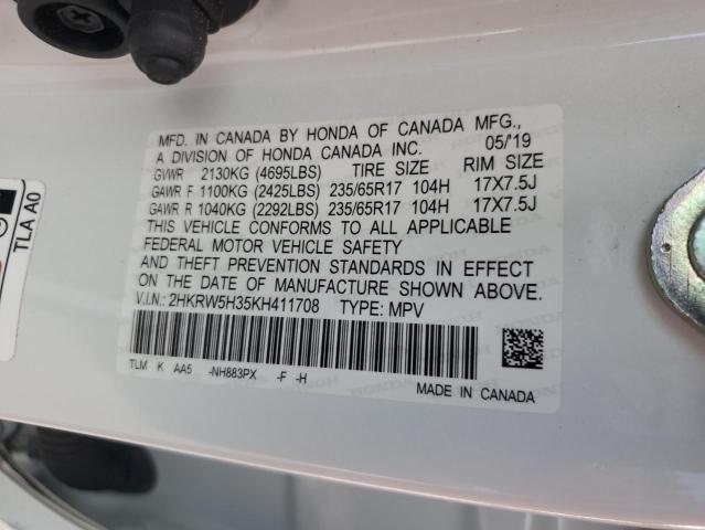 2019 HONDA CR-V LX - 2HKRW5H35KH411708