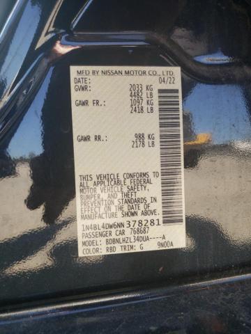 2022 NISSAN ALTIMA SV 1N4BL4DW6NN378281  70135294