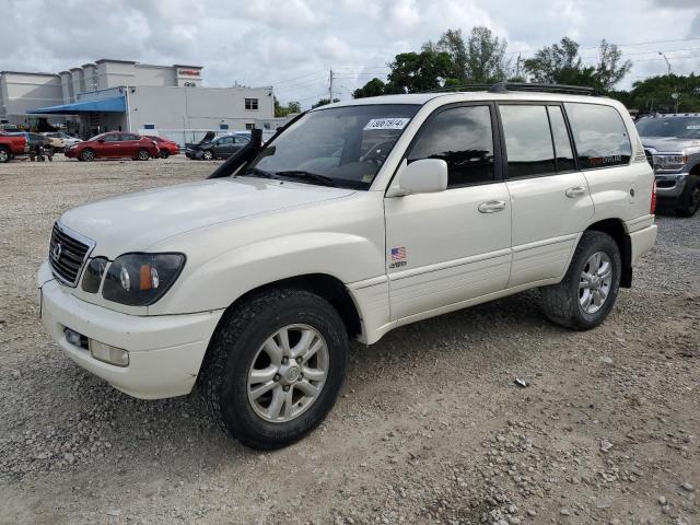 LEXUS LX 470 2002 white 4dr spor gas JTJHT00W523518148 photo #1