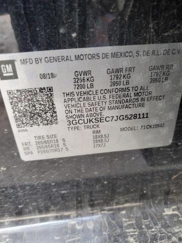 2018 CHEVROLET SILVERADO - 3GCUKSEC7JG528111